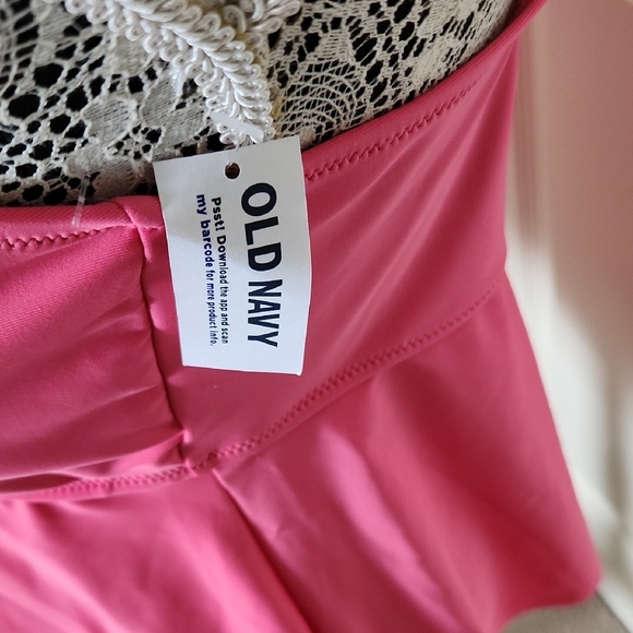 Old Navy Pink Knot Front Tankini Swim Top - Picture 2 of 7